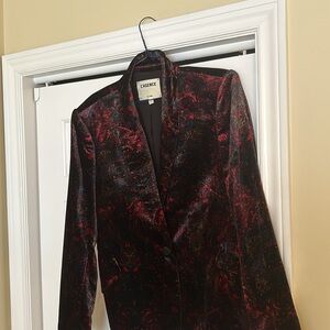 Velvet  one button jacket